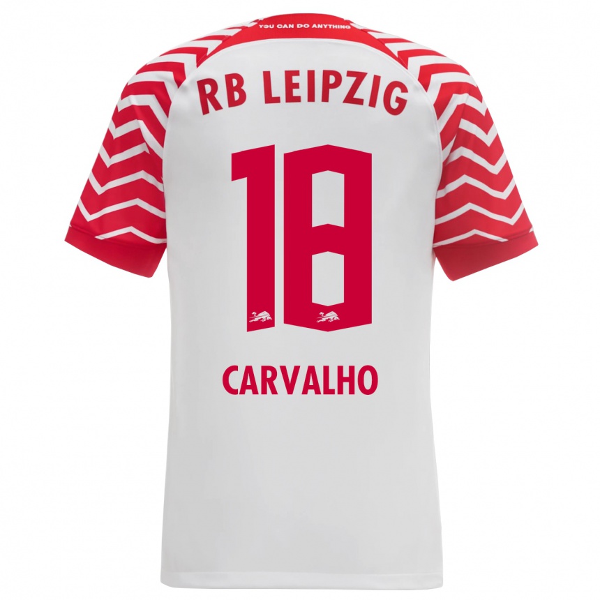 Kinder Fußball Fabio Carvalho #18 Weiß Heimtrikot Trikot 2023/24 T-Shirt Luxemburg