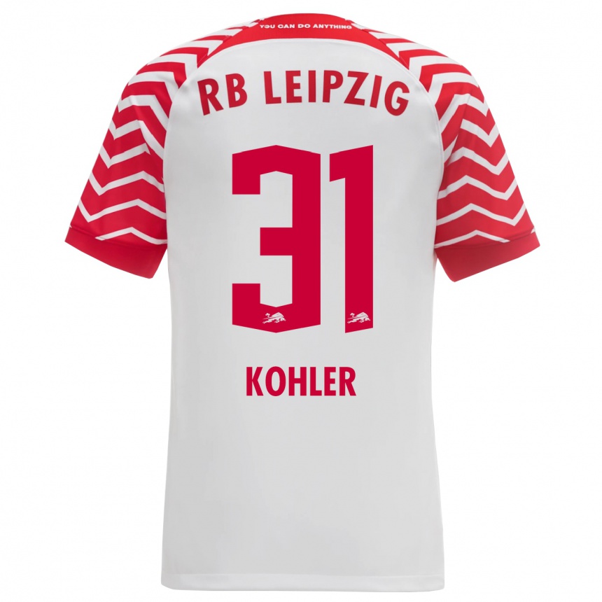 Kinder Fußball Tim Köhler #31 Weiß Heimtrikot Trikot 2023/24 T-Shirt Luxemburg