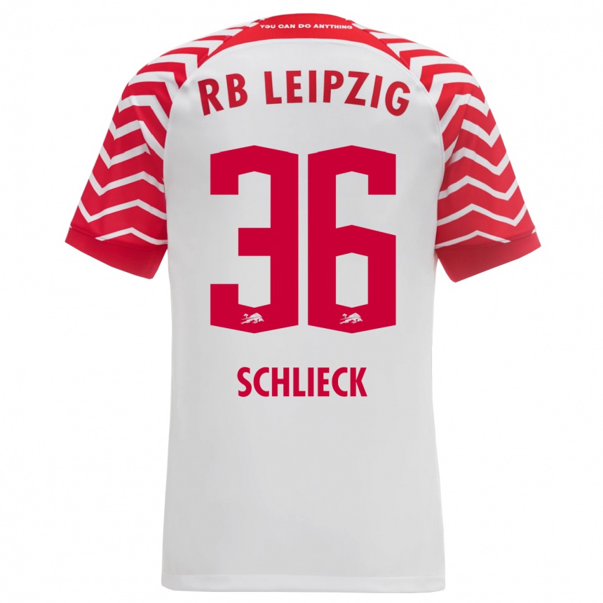 Kinder Fußball Timo Schlieck #36 Weiß Heimtrikot Trikot 2023/24 T-Shirt Luxemburg