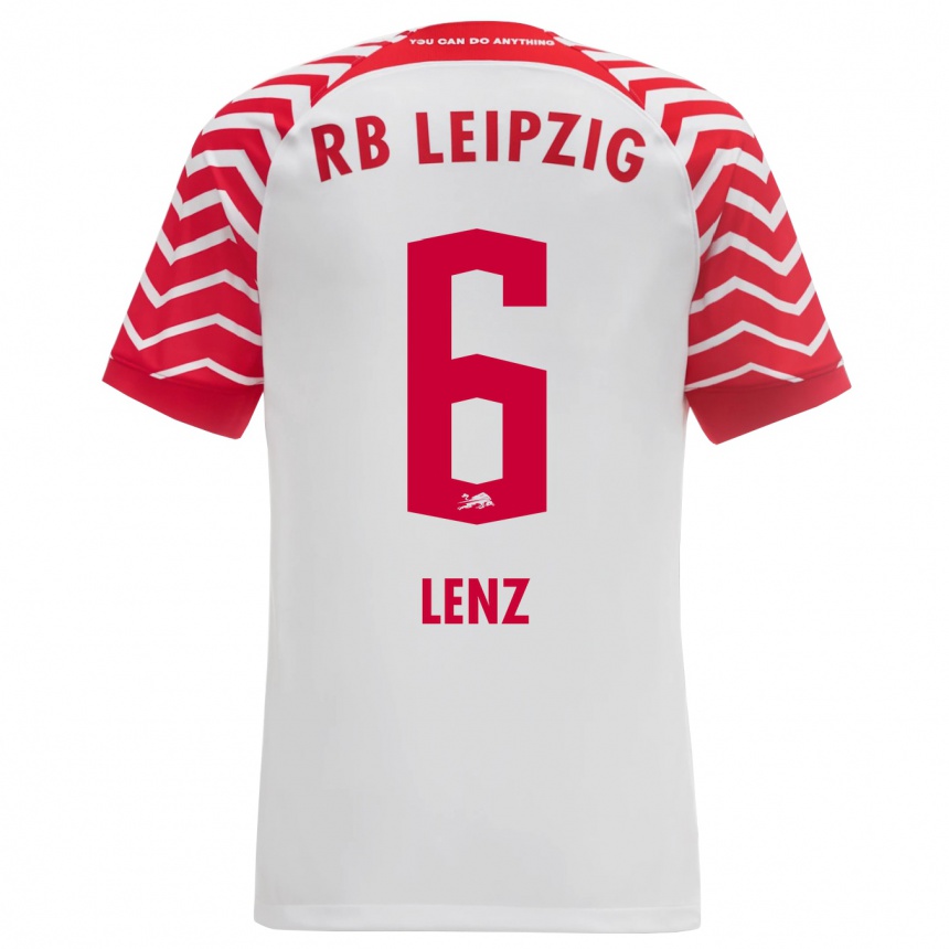 Kinder Fußball Elias Lenz #6 Weiß Heimtrikot Trikot 2023/24 T-Shirt Luxemburg