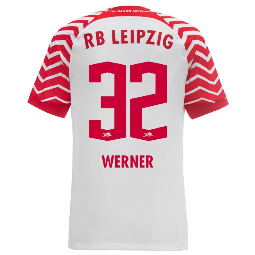 Kinder Fußball Mia Werner #32 Weiß Heimtrikot Trikot 2023/24 T-Shirt Luxemburg
