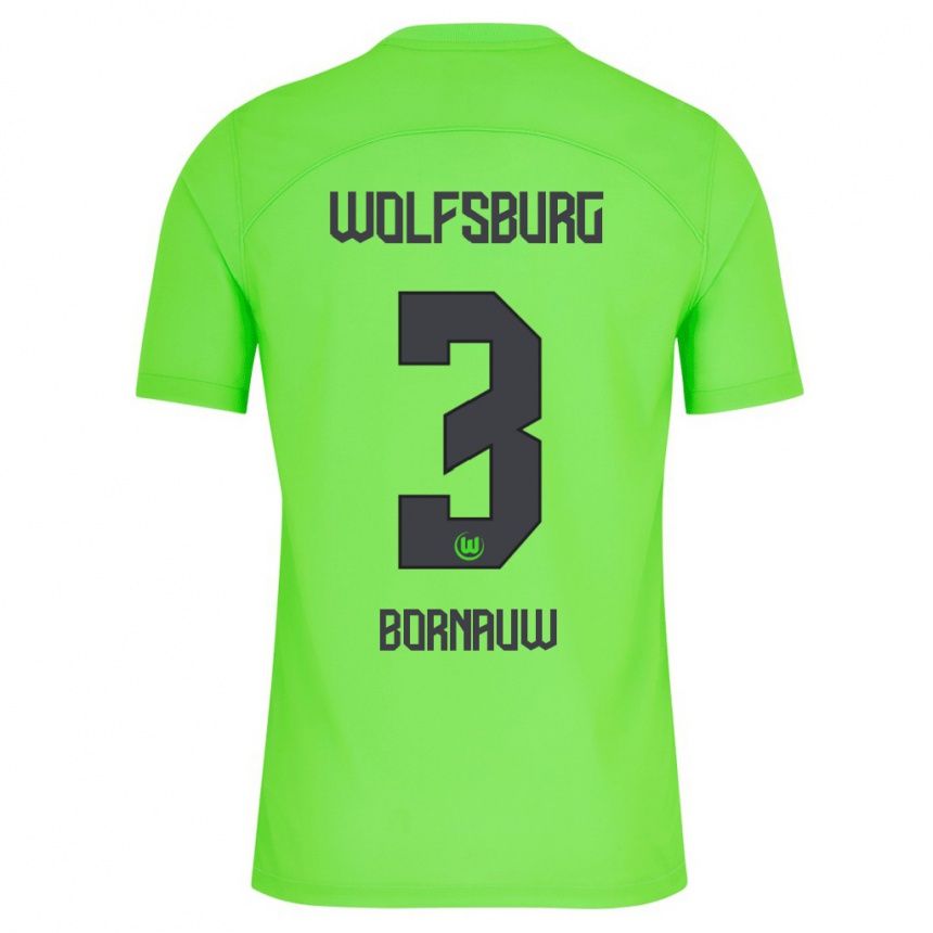 Kinder Fußball Sebastiaan Bornauw #3 Grün Heimtrikot Trikot 2023/24 T-Shirt Luxemburg