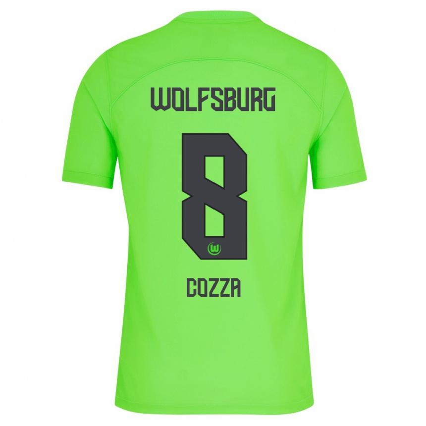 Kinder Fußball Nicolas Cozza #8 Grün Heimtrikot Trikot 2023/24 T-Shirt Luxemburg