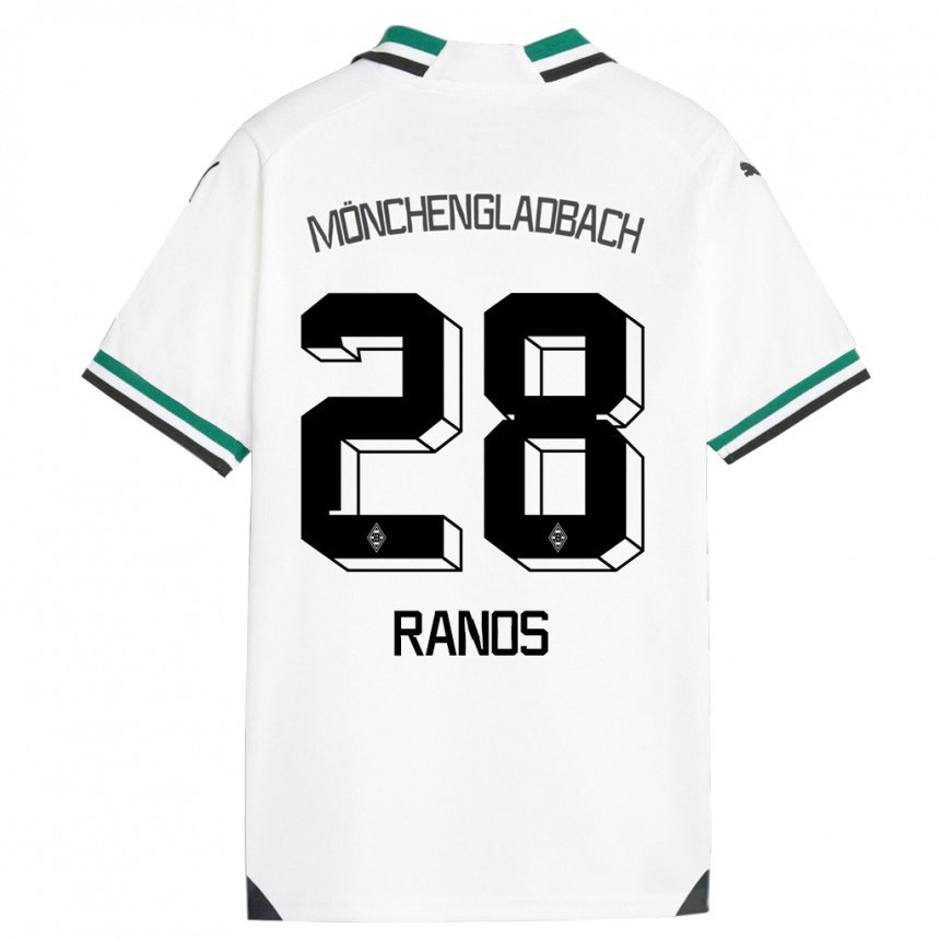 Kinder Fußball Grant-Leon Ranos #28 Weiß Grün Heimtrikot Trikot 2023/24 T-Shirt Luxemburg