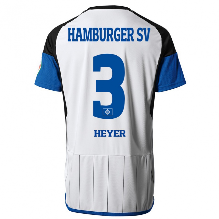Kinder Fußball Moritz Heyer #3 Weiß Heimtrikot Trikot 2023/24 T-Shirt Luxemburg