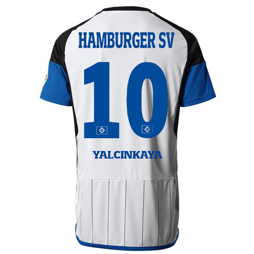Kinder Fußball Bilal Yalcinkaya #10 Weiß Heimtrikot Trikot 2023/24 T-Shirt Luxemburg