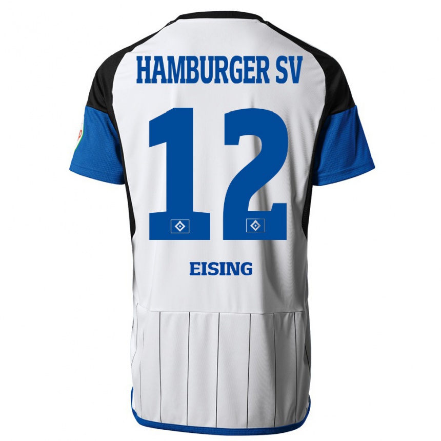Kinder Fußball Luis Eising #12 Weiß Heimtrikot Trikot 2023/24 T-Shirt Luxemburg