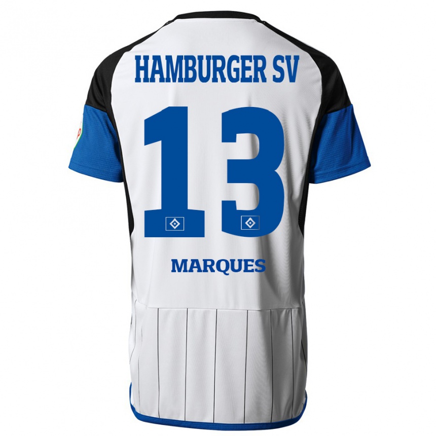 Kinder Fußball Alex Da Graca Marques #13 Weiß Heimtrikot Trikot 2023/24 T-Shirt Luxemburg