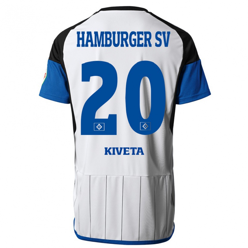 Kinder Fußball Glory Kiveta #20 Weiß Heimtrikot Trikot 2023/24 T-Shirt Luxemburg