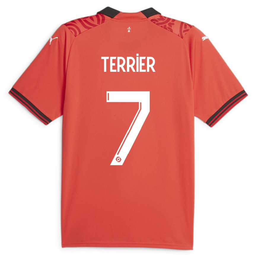 Kinder Fußball Martin Terrier #7 Rot Heimtrikot Trikot 2023/24 T-Shirt Luxemburg