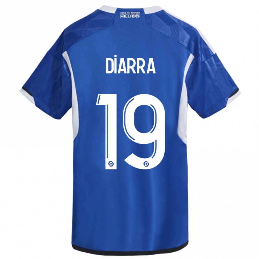 Kinder Fußball Habib Diarra #19 Blau Heimtrikot Trikot 2023/24 T-Shirt Luxemburg