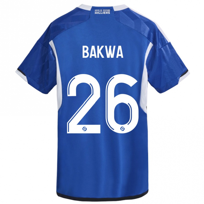 Kinder Fußball Dilane Bakwa #26 Blau Heimtrikot Trikot 2023/24 T-Shirt Luxemburg
