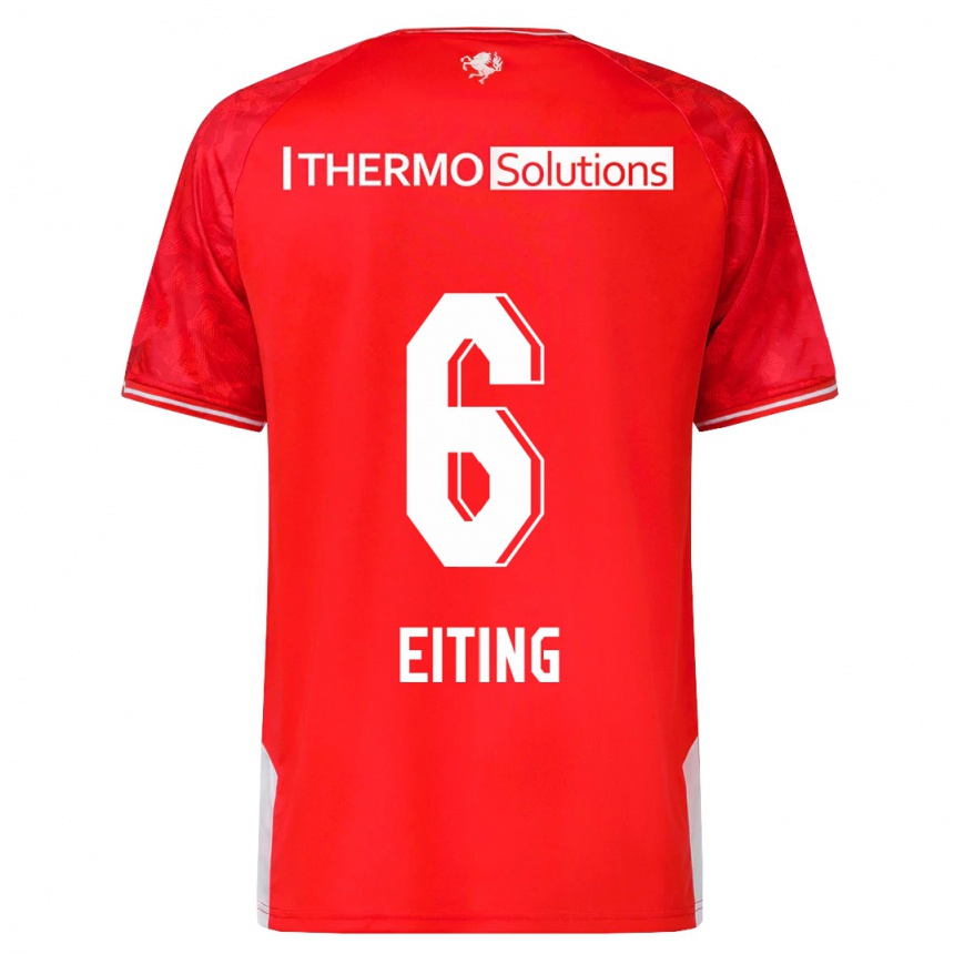 Kinder Fußball Carel Eiting #6 Rot Heimtrikot Trikot 2023/24 T-Shirt Luxemburg