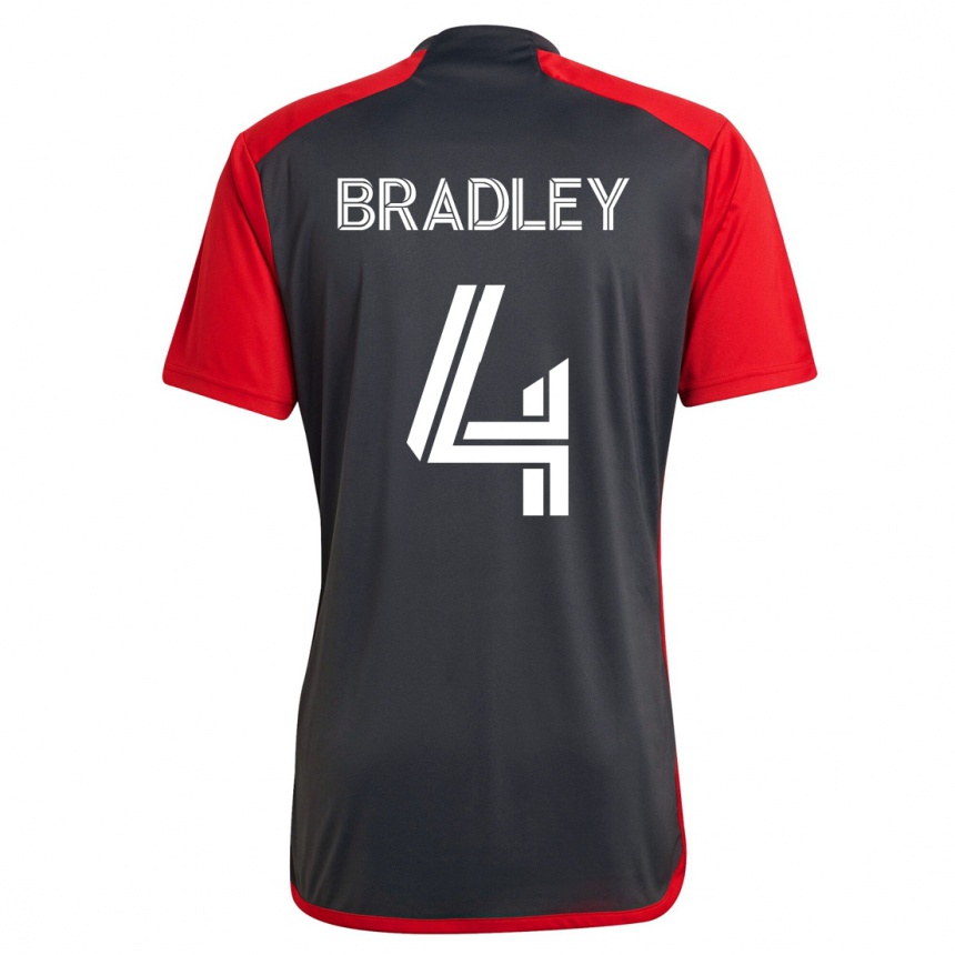 Kinder Fußball Michael Bradley #4 Grau Heimtrikot Trikot 2023/24 T-Shirt Luxemburg