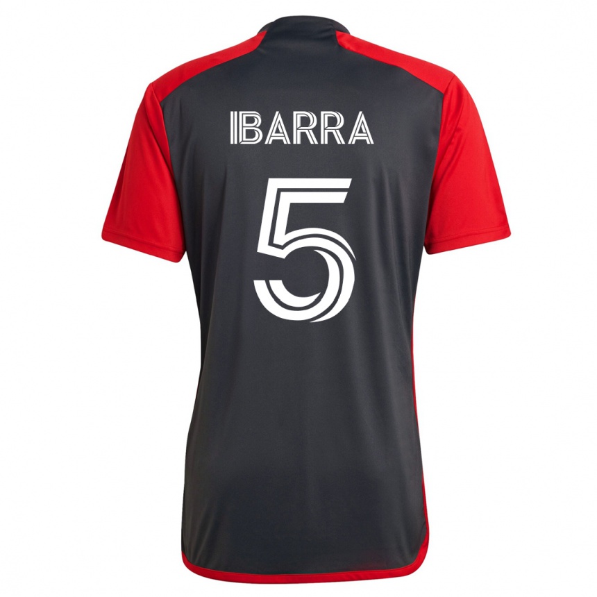 Kinder Fußball Franco Ibarra #5 Grau Heimtrikot Trikot 2023/24 T-Shirt Luxemburg