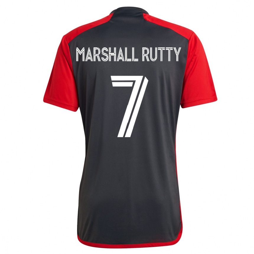 Kinder Fußball Jahkeele Marshall-Rutty #7 Grau Heimtrikot Trikot 2023/24 T-Shirt Luxemburg