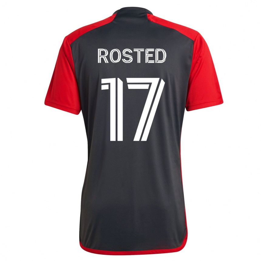 Kinder Fußball Sigurd Rosted #17 Grau Heimtrikot Trikot 2023/24 T-Shirt Luxemburg