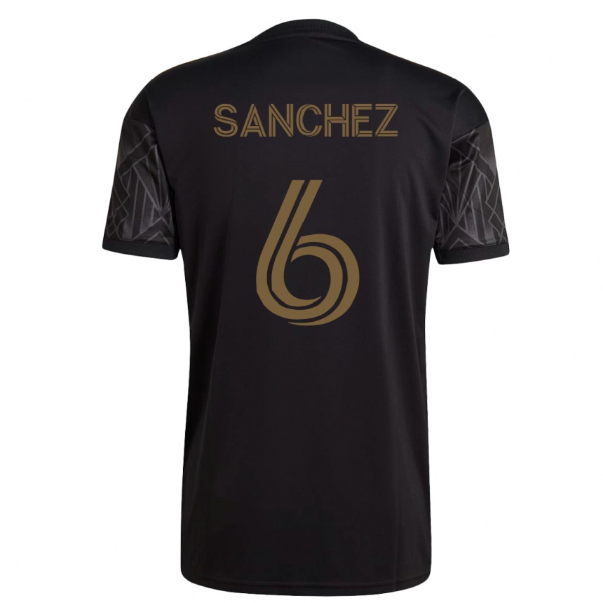 Kinder Fußball Ilie Sánchez #6 Schwarz Heimtrikot Trikot 2023/24 T-Shirt Luxemburg