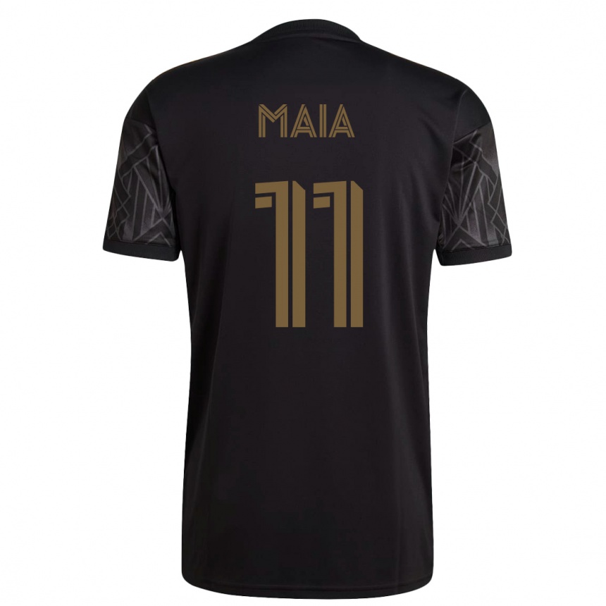 Kinder Fußball Matheus Maia #11 Schwarz Heimtrikot Trikot 2023/24 T-Shirt Luxemburg