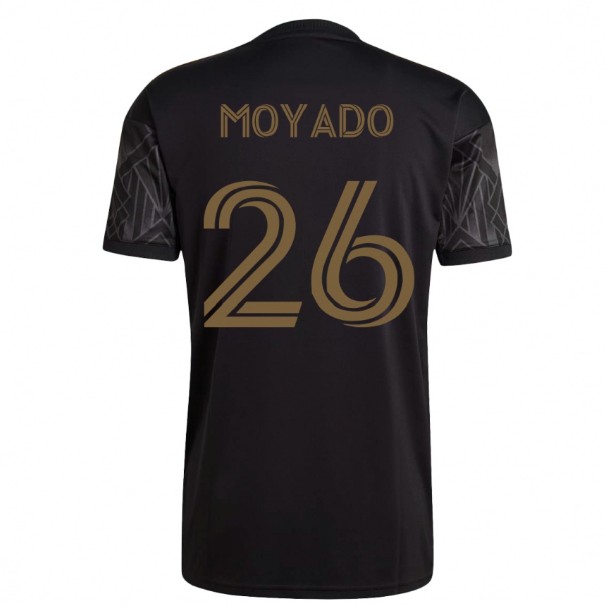 Kinder Fußball Bryan Moyado #26 Schwarz Heimtrikot Trikot 2023/24 T-Shirt Luxemburg