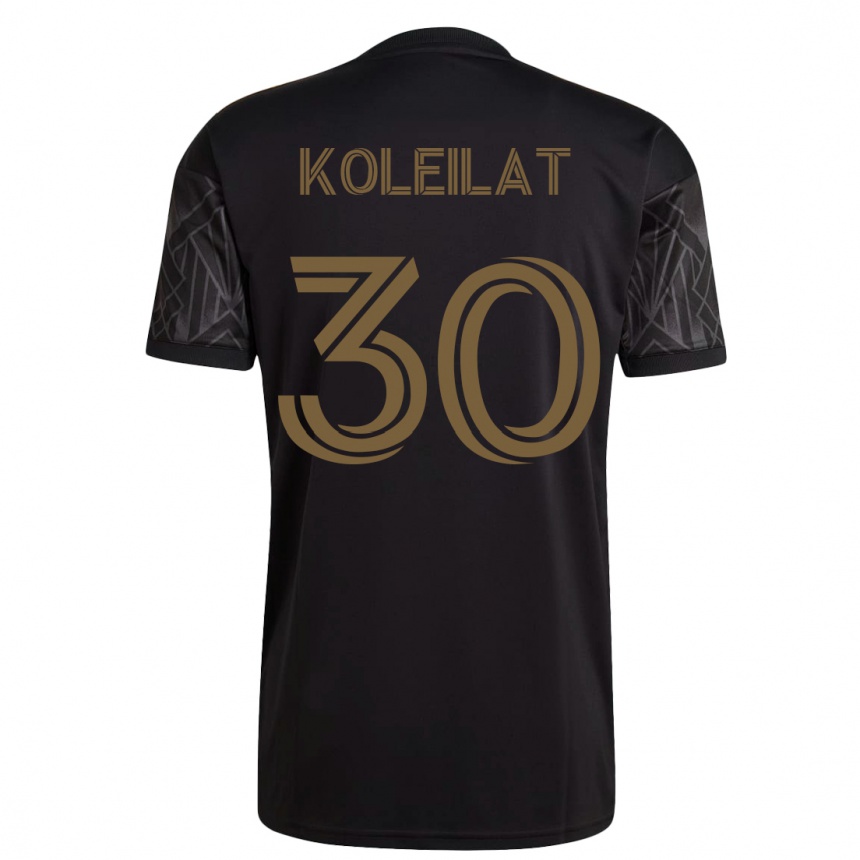 Kinder Fußball Jassem Koleilat #30 Schwarz Heimtrikot Trikot 2023/24 T-Shirt Luxemburg