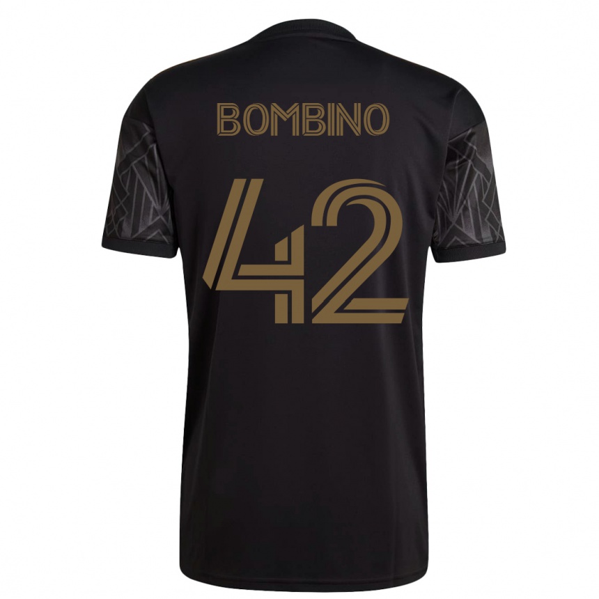 Kinder Fußball Luca Bombino #42 Schwarz Heimtrikot Trikot 2023/24 T-Shirt Luxemburg