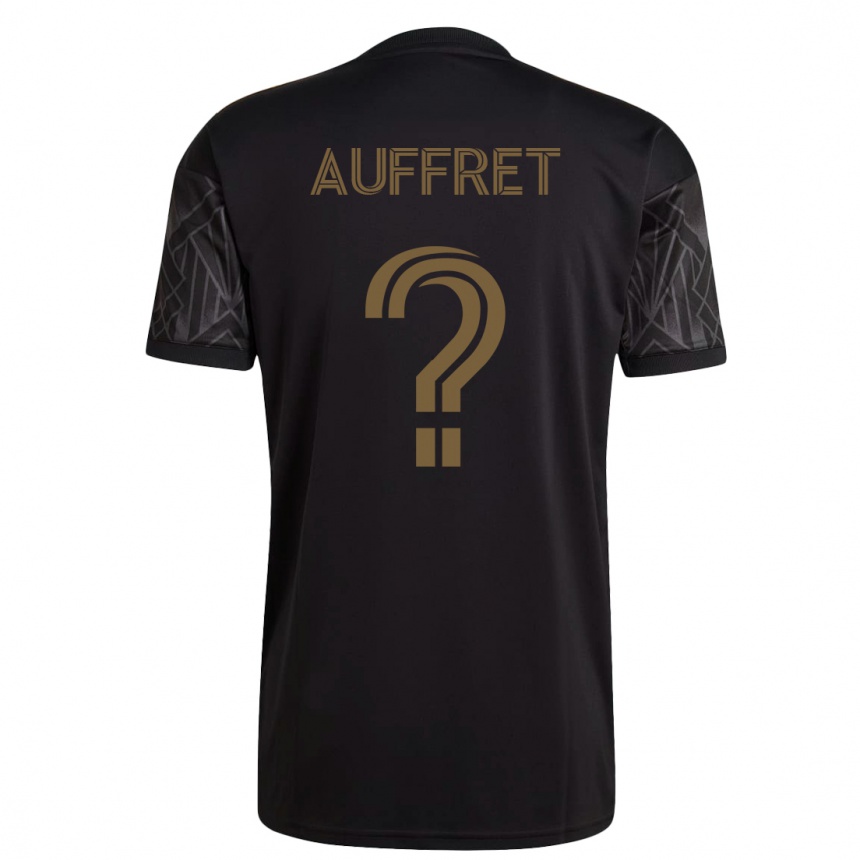 Kinder Fußball Dylan Auffret #0 Schwarz Heimtrikot Trikot 2023/24 T-Shirt Luxemburg
