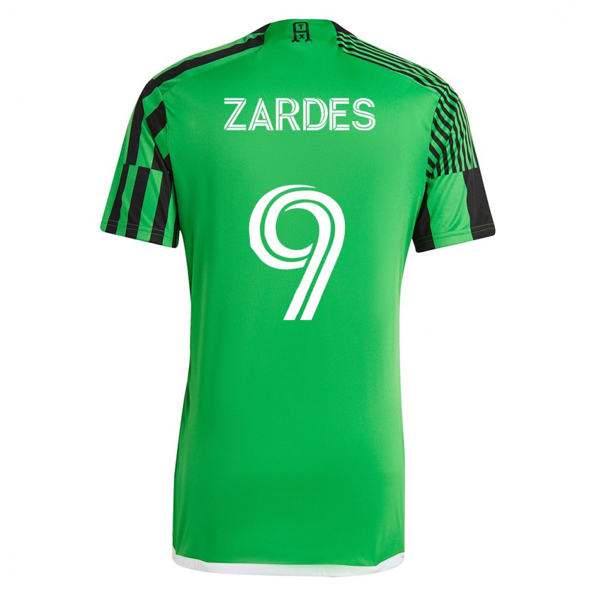 Kinder Fußball Gyasi Zardes #9 Grün Schwarz Heimtrikot Trikot 2023/24 T-Shirt Luxemburg