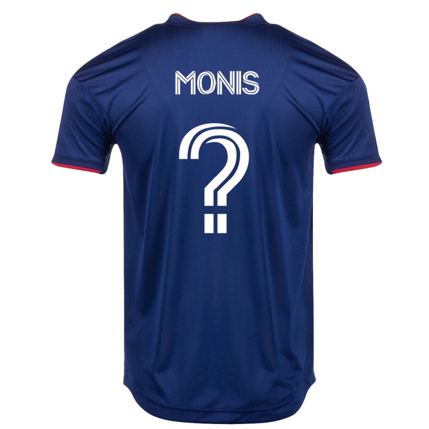 Kinder Fußball Alex Monis #0 Marine Heimtrikot Trikot 2023/24 T-Shirt Luxemburg