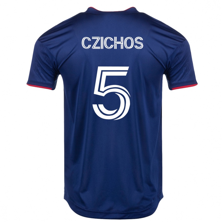 Kinder Fußball Rafael Czichos #5 Marine Heimtrikot Trikot 2023/24 T-Shirt Luxemburg
