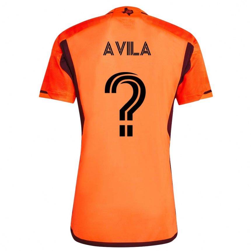 Kinder Fußball Beto Avila #0 Orangefarben Heimtrikot Trikot 2023/24 T-Shirt Luxemburg