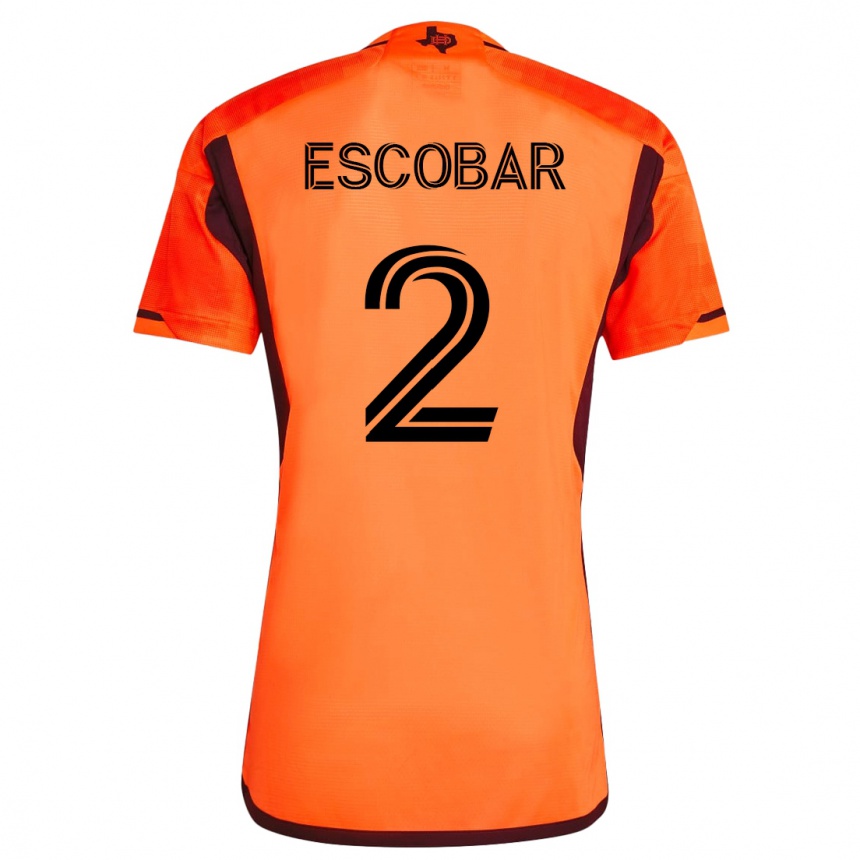 Kinder Fußball Franco Escobar #2 Orangefarben Heimtrikot Trikot 2023/24 T-Shirt Luxemburg