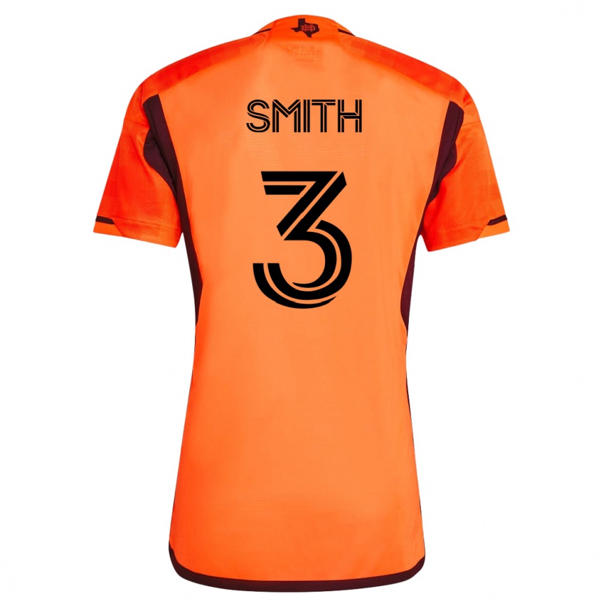 Kinder Fußball Brad Smith #3 Orangefarben Heimtrikot Trikot 2023/24 T-Shirt Luxemburg