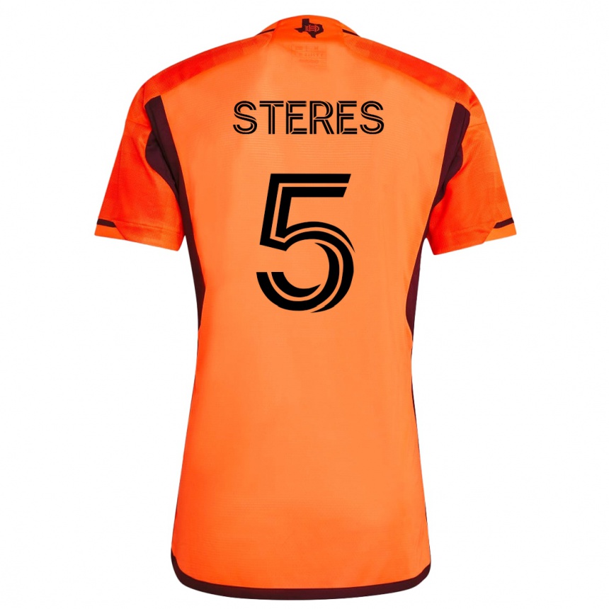 Kinder Fußball Daniel Steres #5 Orangefarben Heimtrikot Trikot 2023/24 T-Shirt Luxemburg