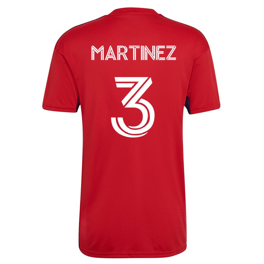 Kinder Fußball José Antonio Martínez #3 Rot Heimtrikot Trikot 2023/24 T-Shirt Luxemburg