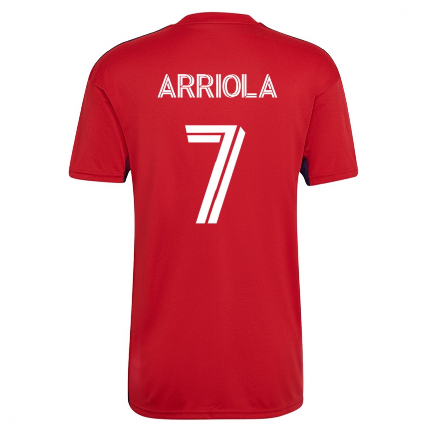Kinder Fußball Paul Arriola #7 Rot Heimtrikot Trikot 2023/24 T-Shirt Luxemburg