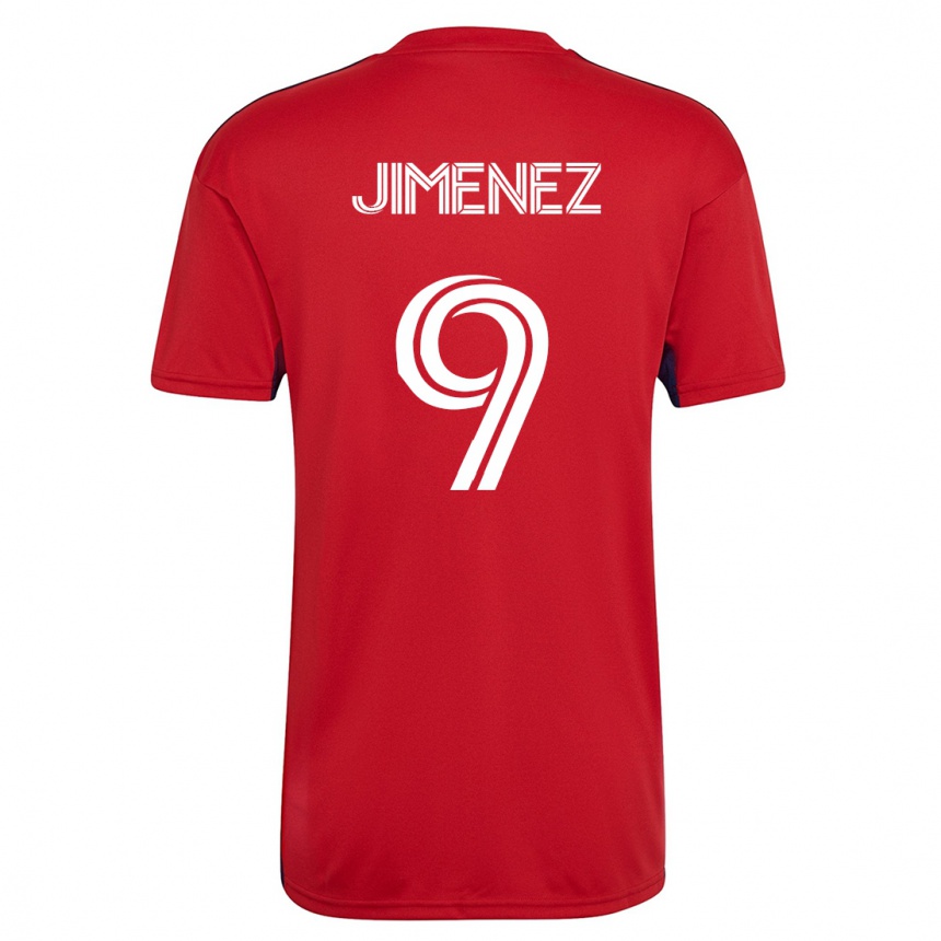 Kinder Fußball Jesús Jiménez #9 Rot Heimtrikot Trikot 2023/24 T-Shirt Luxemburg