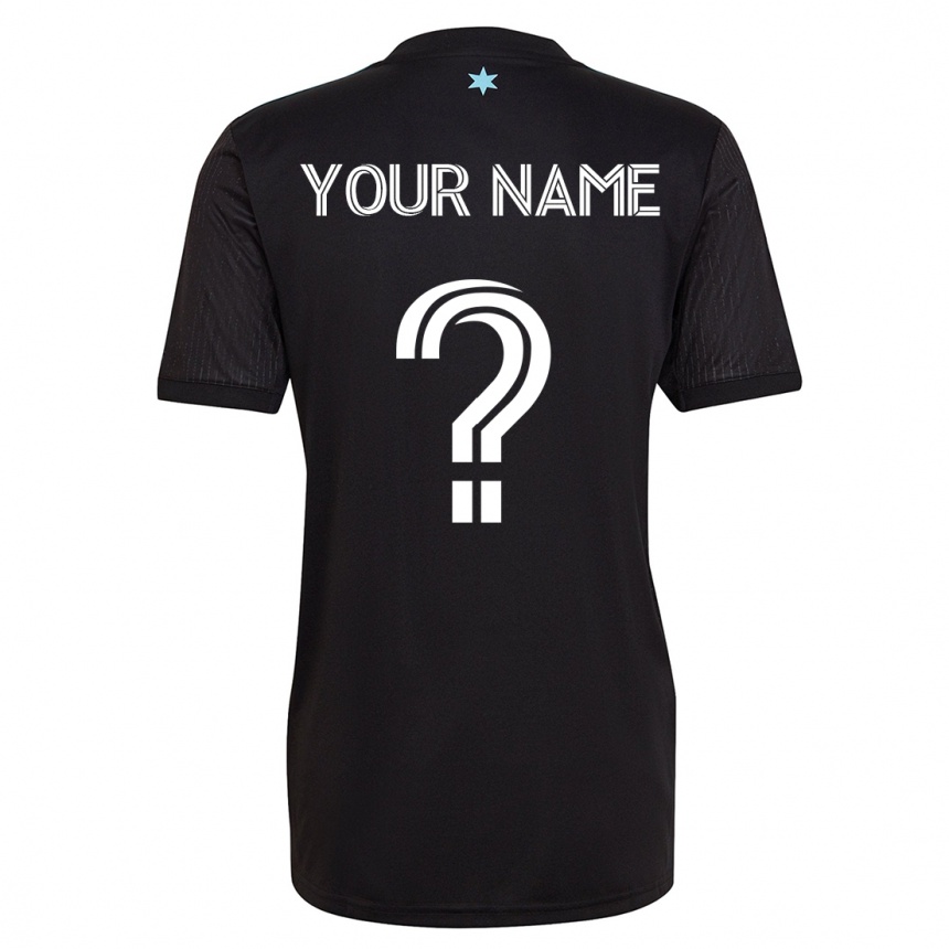 Kinder Fußball Ihren Namen #0 Schwarz Heimtrikot Trikot 2023/24 T-Shirt Luxemburg