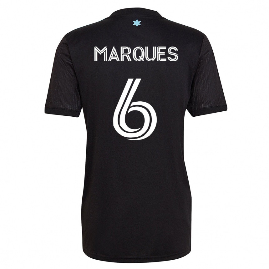 Kinder Fußball Mikael Marqués #6 Schwarz Heimtrikot Trikot 2023/24 T-Shirt Luxemburg