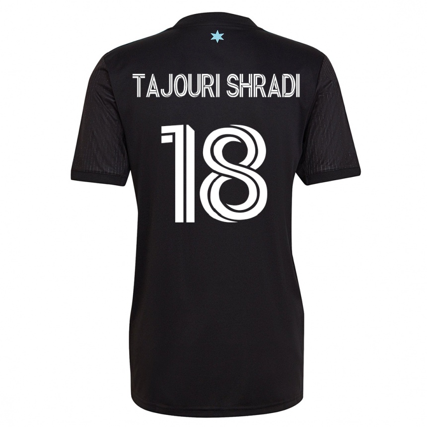 Kinder Fußball Ismael Tajouri-Shradi #18 Schwarz Heimtrikot Trikot 2023/24 T-Shirt Luxemburg