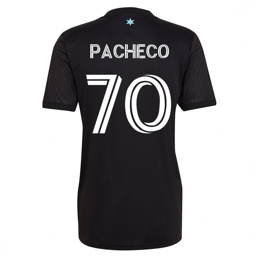 Kinder Fußball Diogo Pacheco #70 Schwarz Heimtrikot Trikot 2023/24 T-Shirt Luxemburg