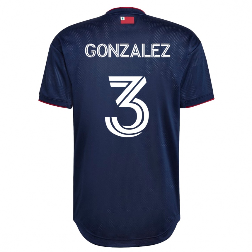 Kinder Fußball Omar González #3 Marine Heimtrikot Trikot 2023/24 T-Shirt Luxemburg