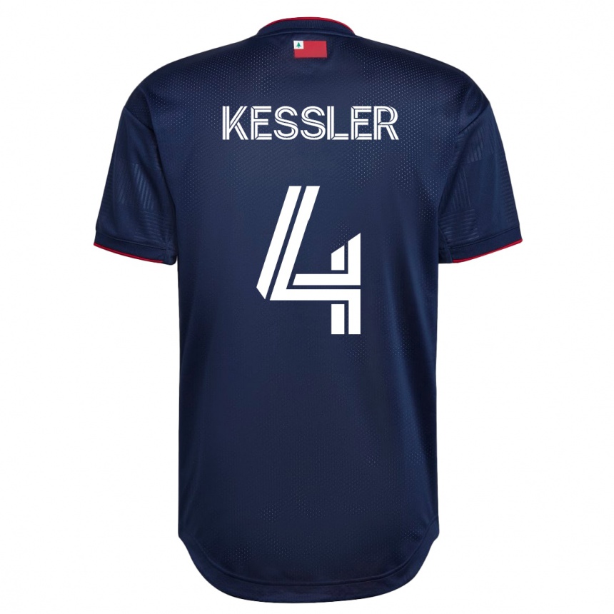 Kinder Fußball Henry Kessler #4 Marine Heimtrikot Trikot 2023/24 T-Shirt Luxemburg