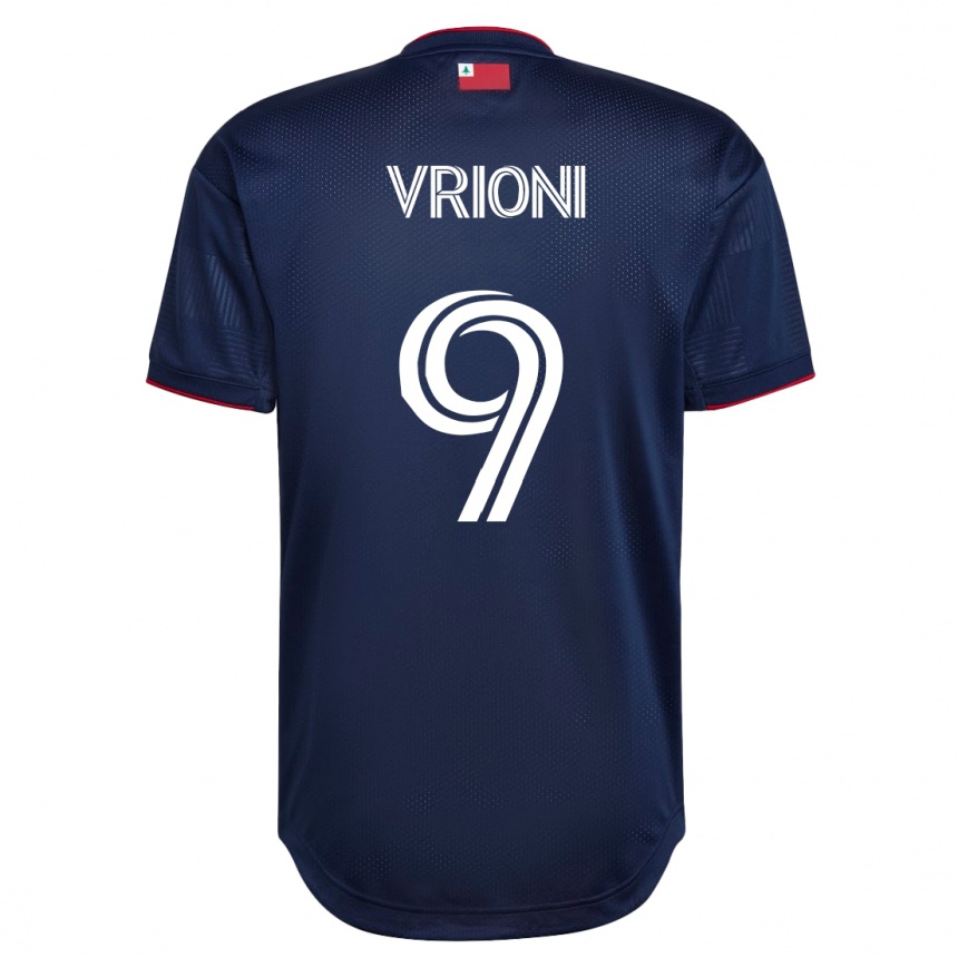 Kinder Fußball Giacomo Vrioni #9 Marine Heimtrikot Trikot 2023/24 T-Shirt Luxemburg