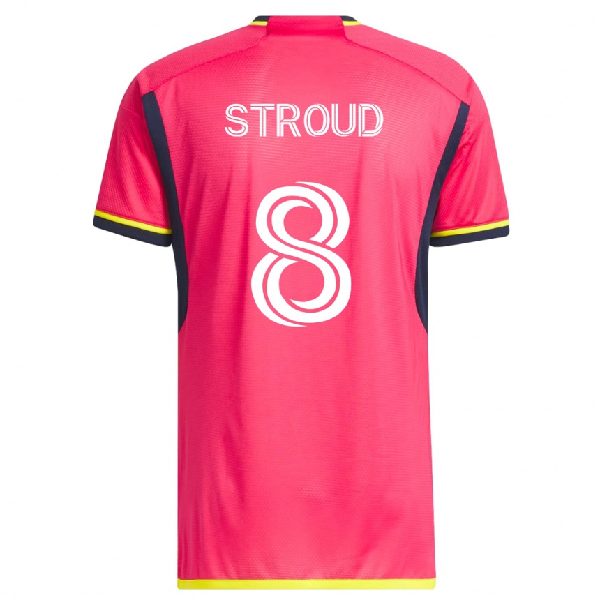 Kinder Fußball Jared Stroud #8 Rosa Heimtrikot Trikot 2023/24 T-Shirt Luxemburg