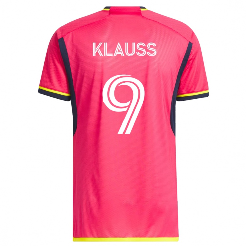 Kinder Fußball João Klauss #9 Rosa Heimtrikot Trikot 2023/24 T-Shirt Luxemburg
