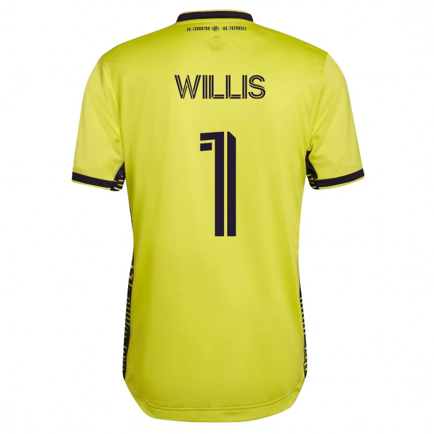 Kinder Fußball Joe Willis #1 Gelb Heimtrikot Trikot 2023/24 T-Shirt Luxemburg