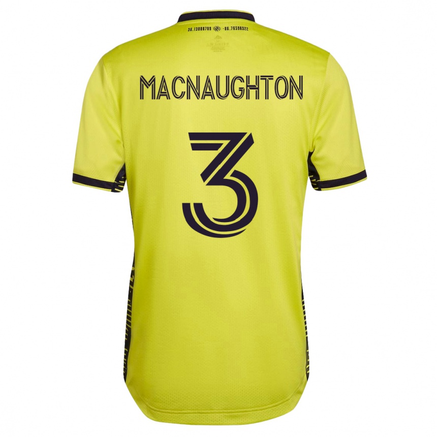 Kinder Fußball Lukas Macnaughton #3 Gelb Heimtrikot Trikot 2023/24 T-Shirt Luxemburg