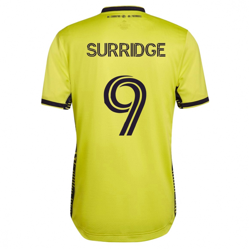 Kinder Fußball Sam Surridge #9 Gelb Heimtrikot Trikot 2023/24 T-Shirt Luxemburg