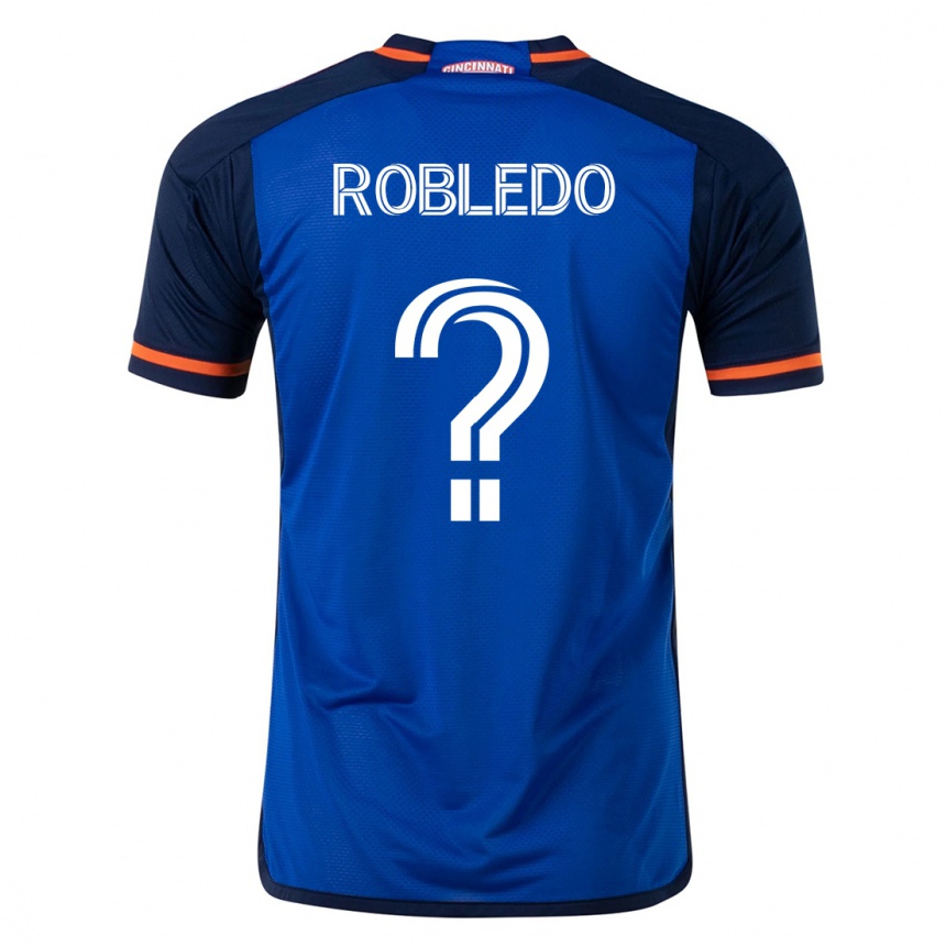 Kinder Fußball Harrison Robledo #0 Blau Heimtrikot Trikot 2023/24 T-Shirt Luxemburg